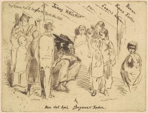 The Title Page for "Douze Eaux Fortes d'après Nature" by James McNeill Whistler, print, 1858