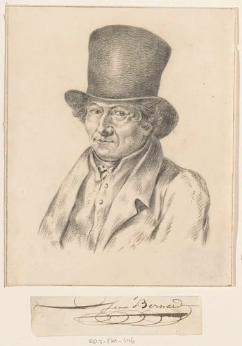 Zelfportret van Jean Bernard by Jean Bernard, drawing, 1775-1833