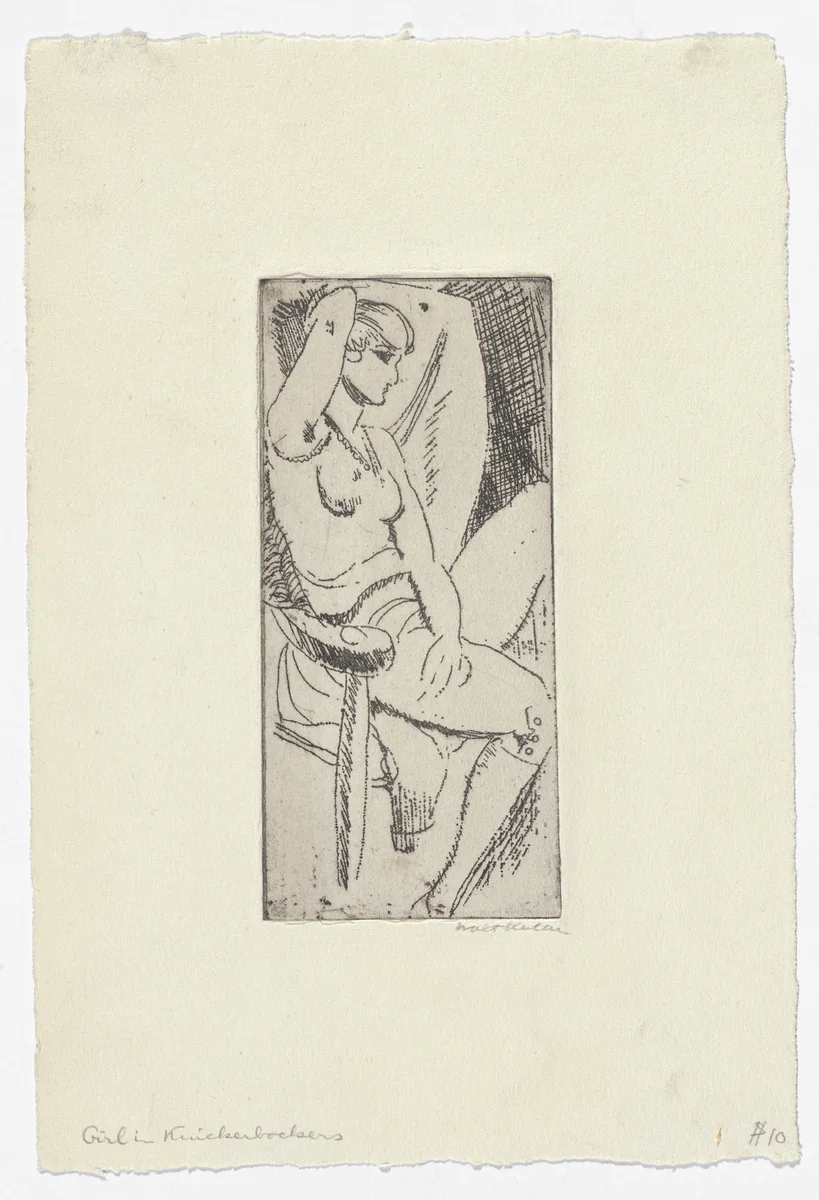 Girl in Knickerbockers by Walt Kuhn, print, 1915