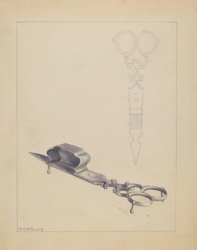 Snuffer by Hester Duany, index of american design, 1935-1942