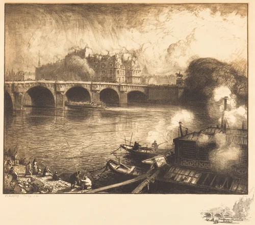 Le Pont Neuf by Auguste Lepère, print, 1849-1918