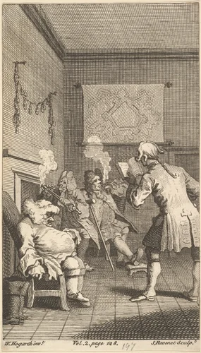 "Tristram Shandy," Frontispiece, Volume 1, by Simon Ravenet, print, 1760