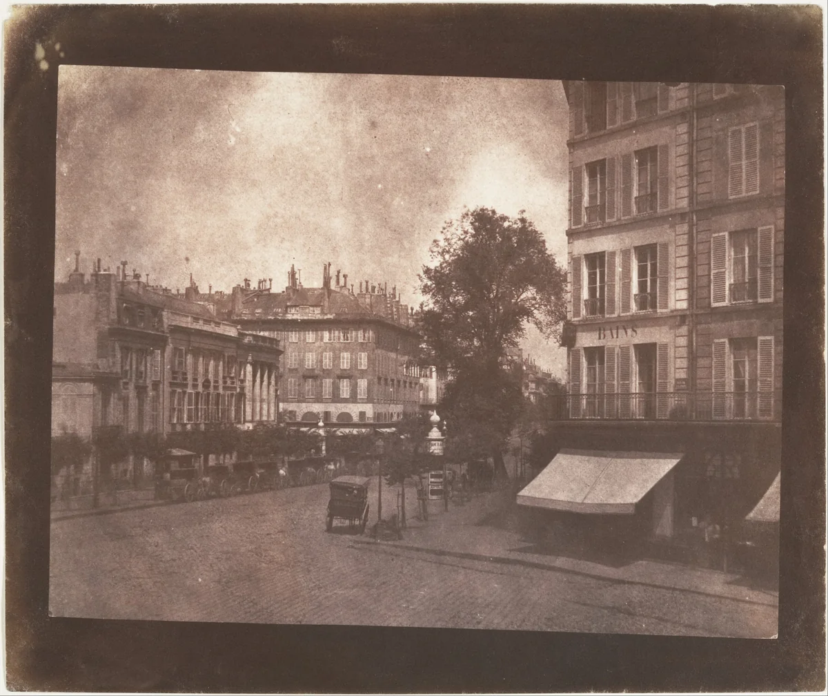 The Boulevards at Paris by William Henry Fox Talbot, photograph, 1843