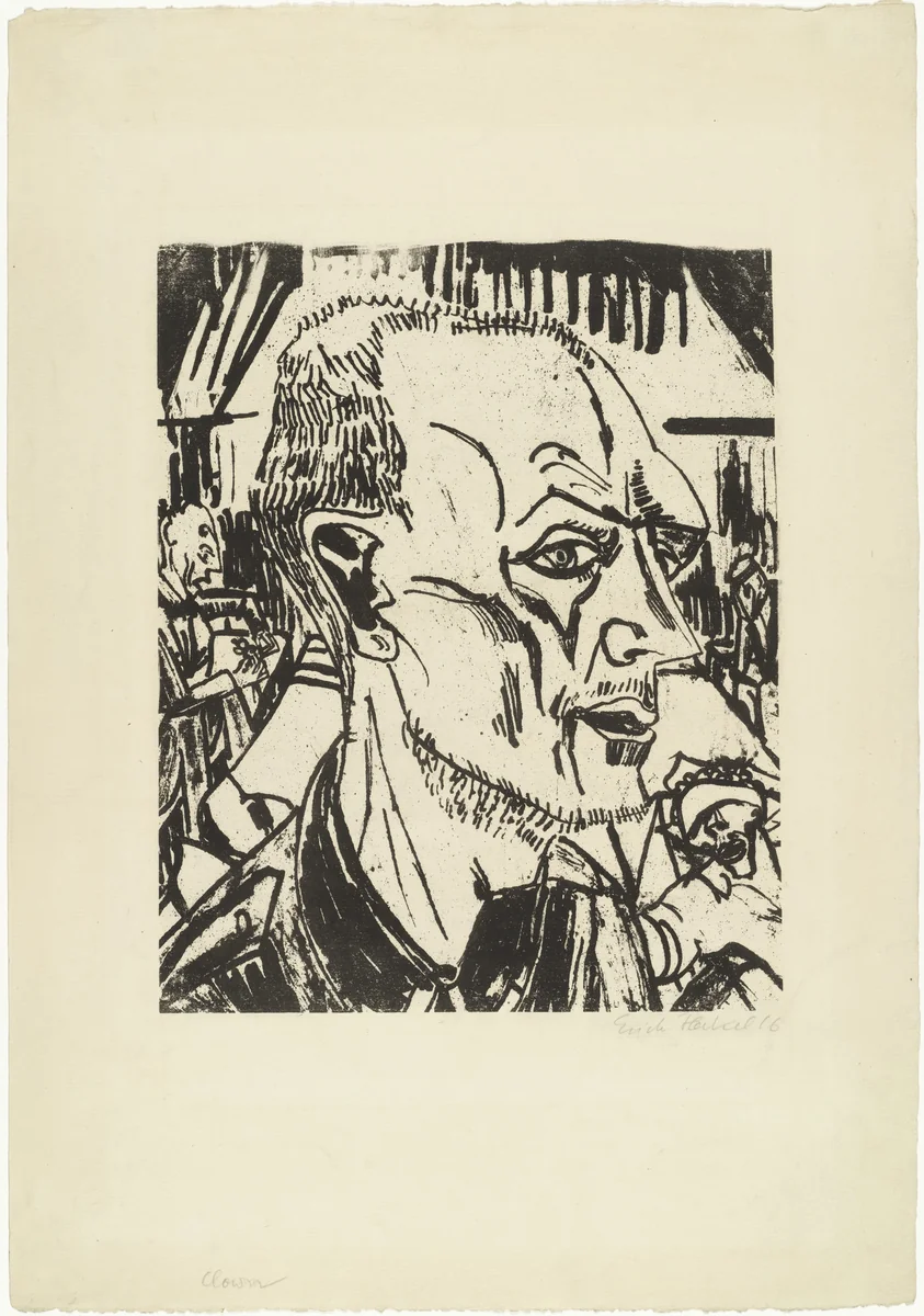 Demented Soldier (Irrer Soldat) by Erich Heckel, print, 1916