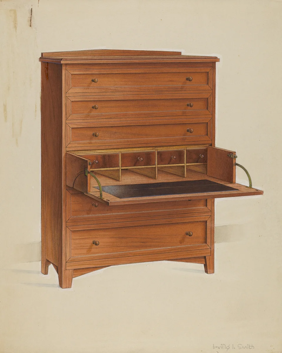 Secretary by Irving I. Smith, index of american design, 1937