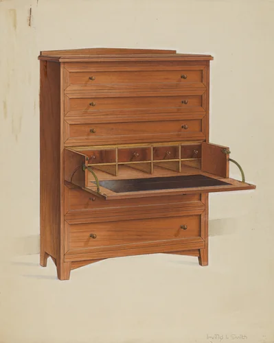 Secretary by Irving I. Smith, index of american design, 1937