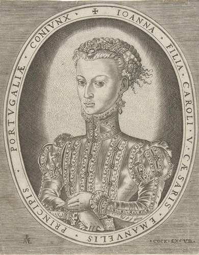 Portret van Johanna van Habsburg by Unknown, print, 1540-1573