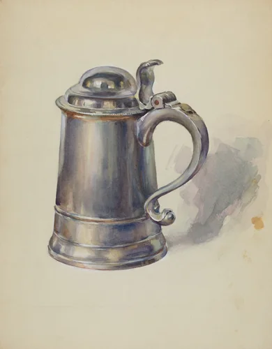 Pewter Tankard by John Dixon, index of american design, 1936