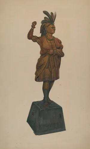 Cigar Store Indian by Orville Cline, index of american design, 1938
