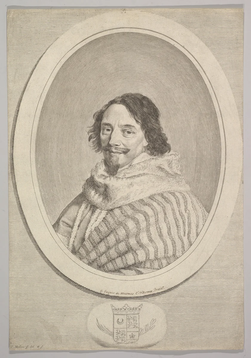 Henri de Mesmes by Claude Mellan, print, 1600-1650