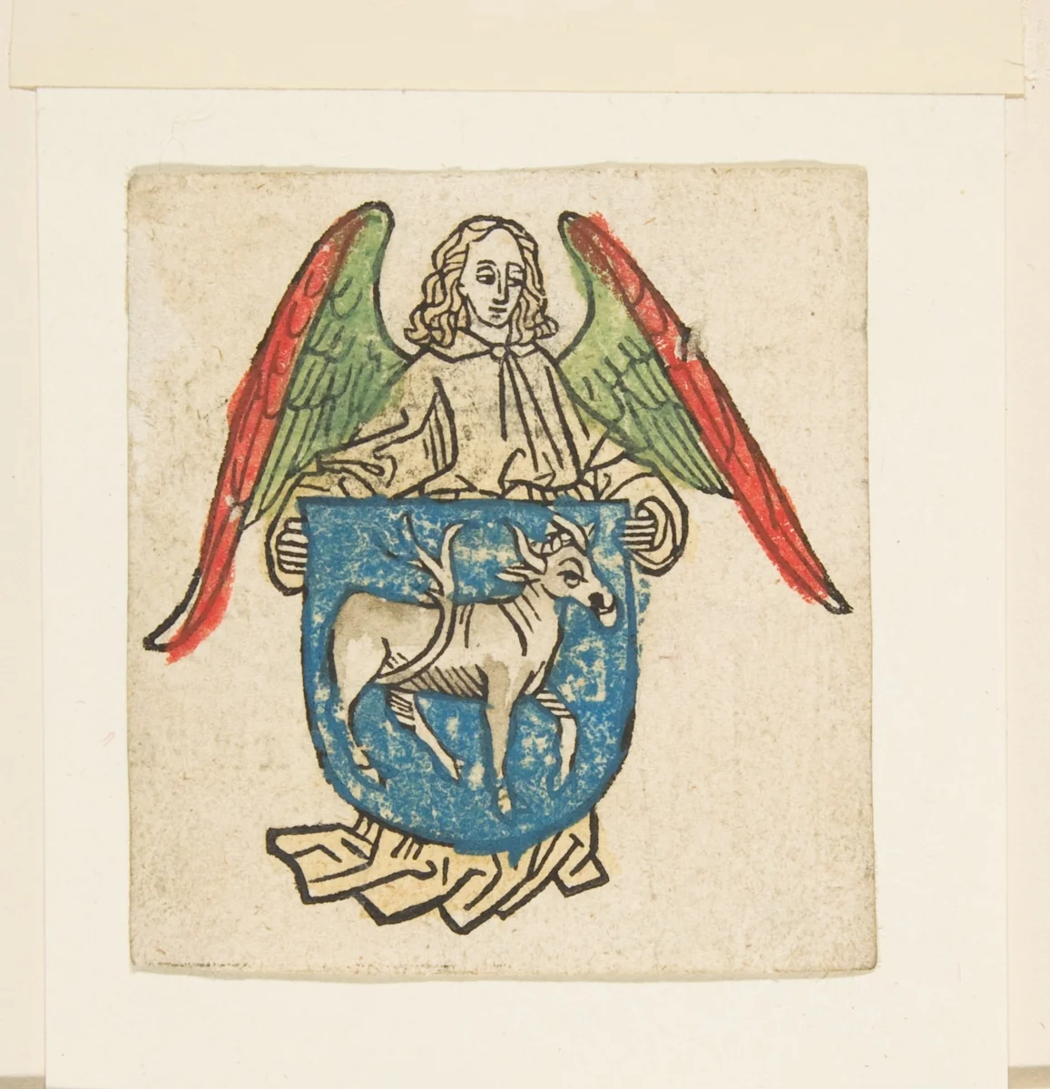 Bookplate of Hilprant Brandenburg by anonymous, print, 1400-1499