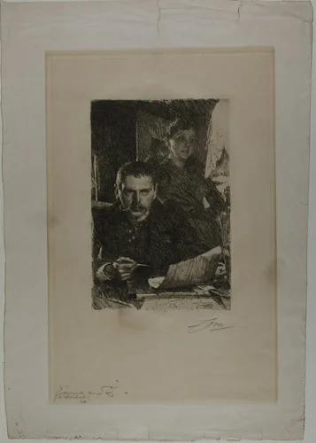 Zorn and His Wife by Anders Zorn, print, 1890