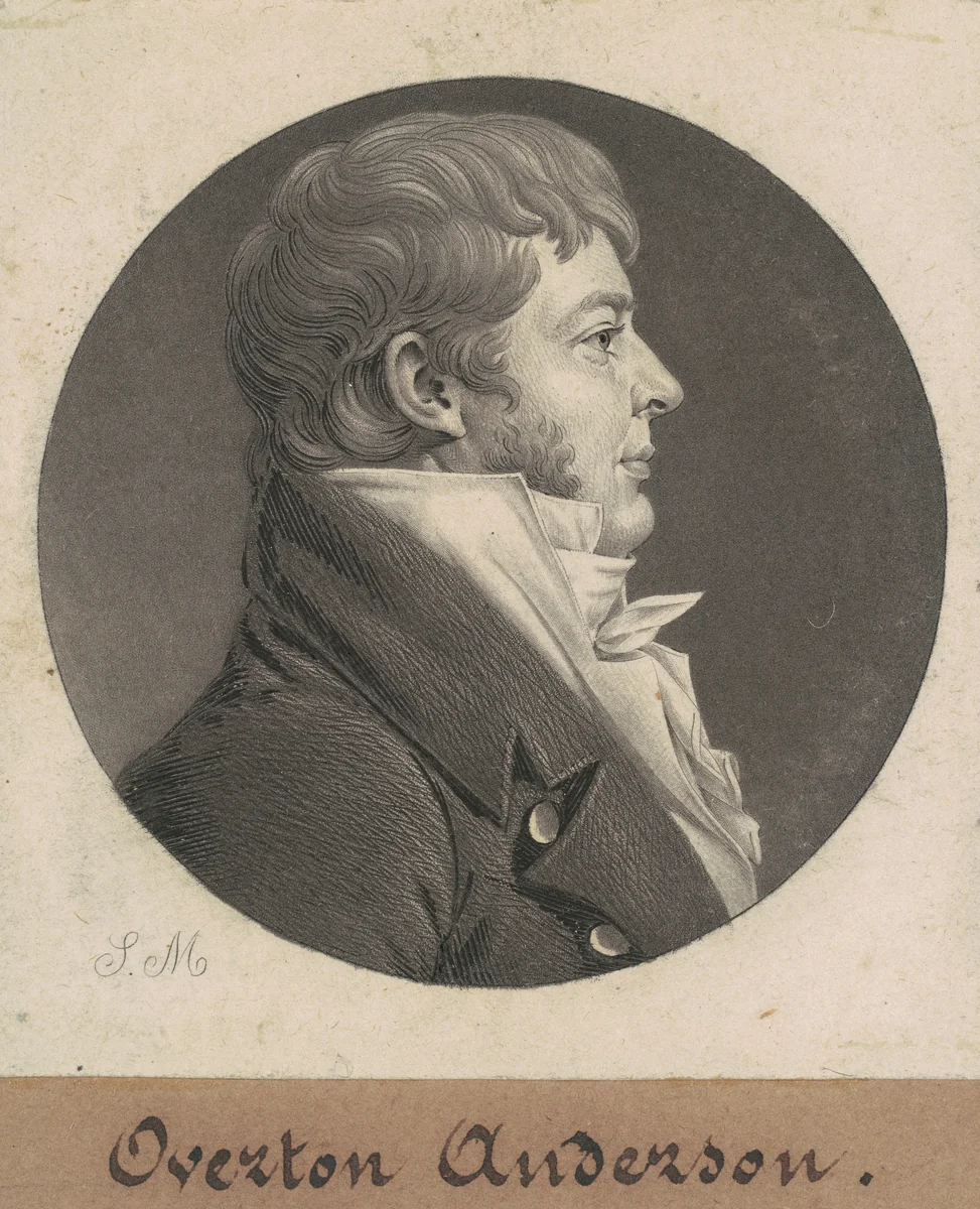 Overton Anderson by Charles B. J. Févret de Saint-Mémin, print, 1808