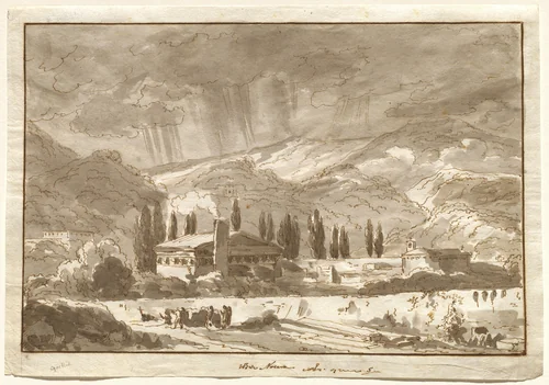 A Storm over the Mountains near Nocera by Johann Wolfgang von Goethe, drawing, 1782-1792