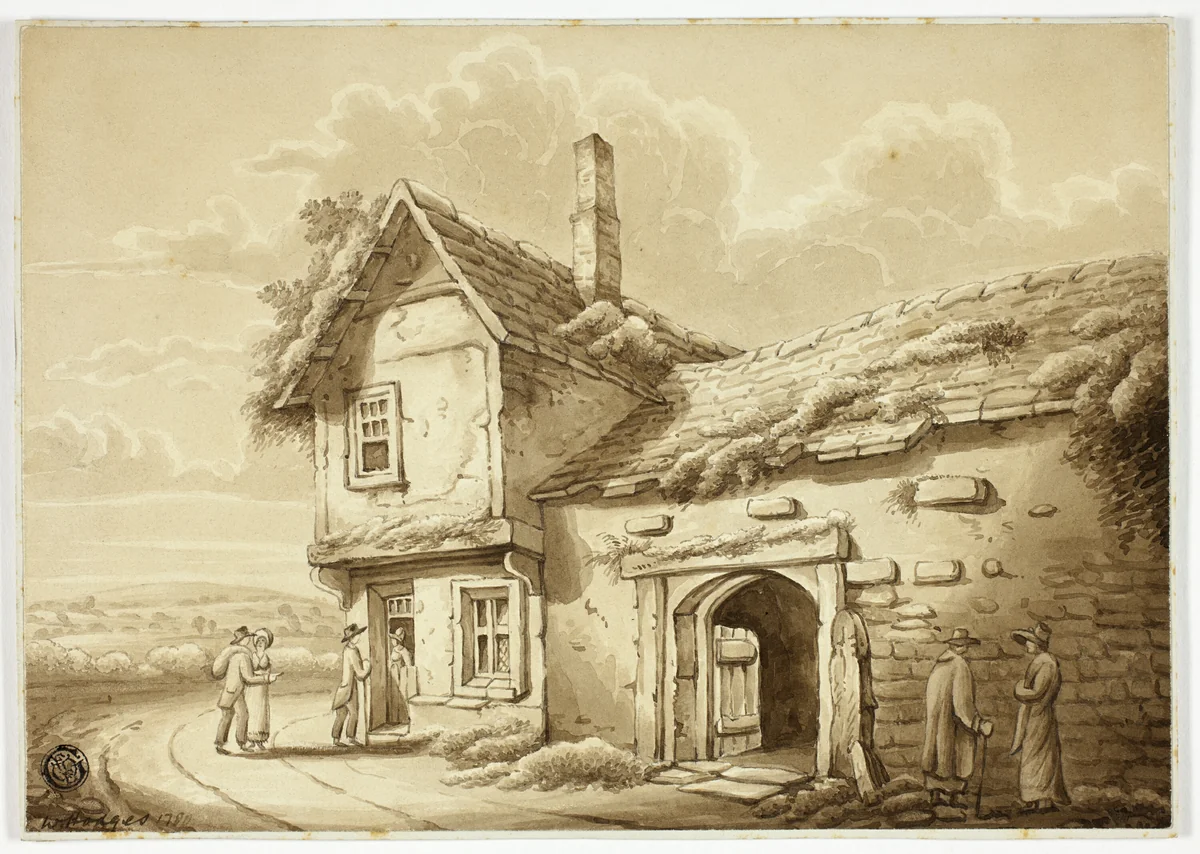 Country Inn by Willian Hodges, drawing, 1764-1797