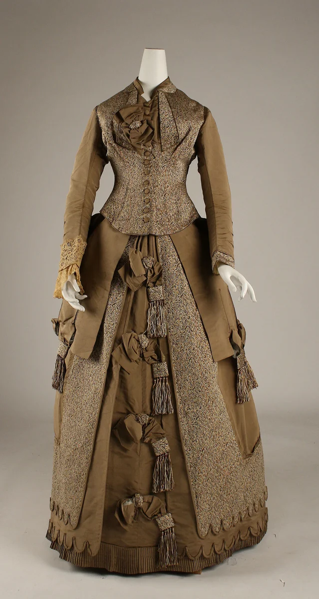 Afternoon dress by M. Switzer, artwork, 1874-1875