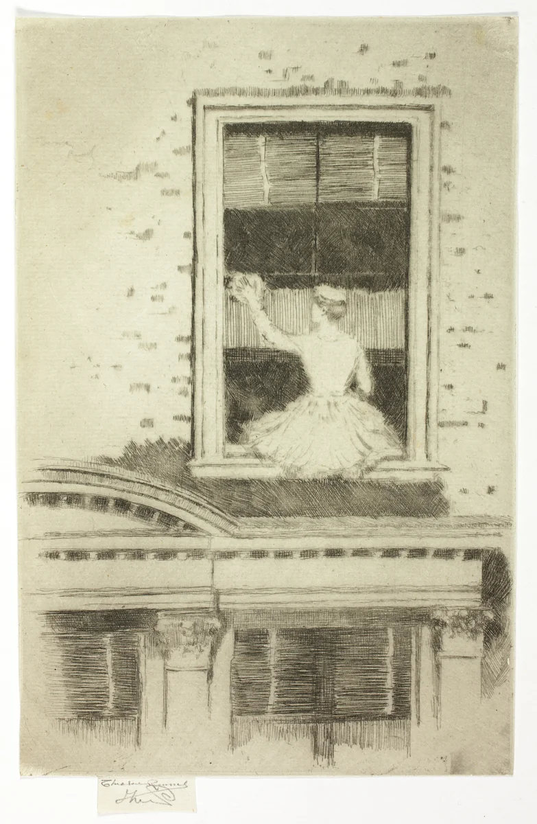 The Window Cleaner by Theodore Roussel, print, 1889