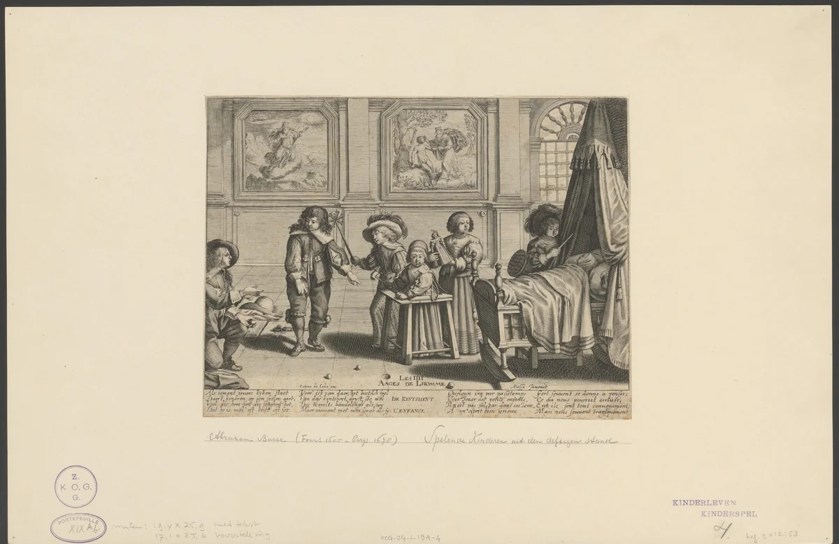 Kindertijd by Jan Christoffel Jegher, print, 1628-1666