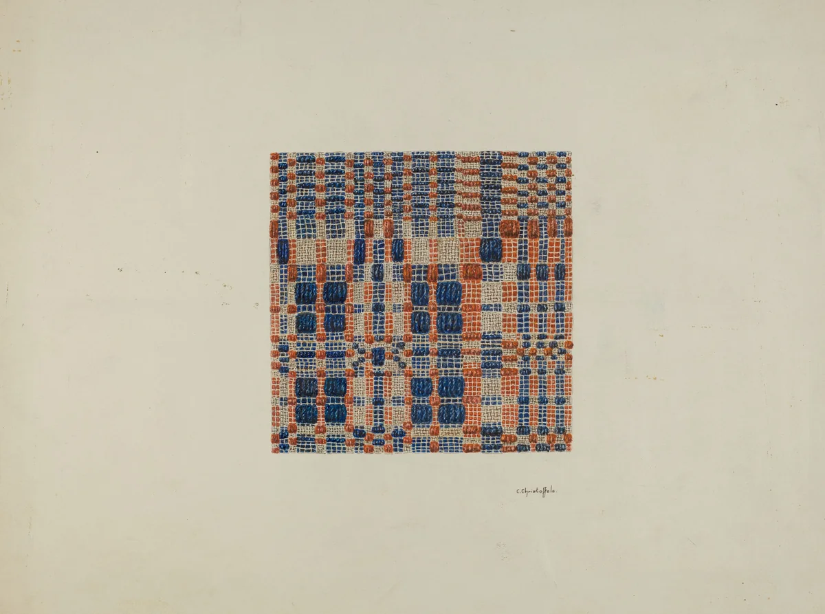 Coverlet by Cornelius Christoffels, index of american design, 1941