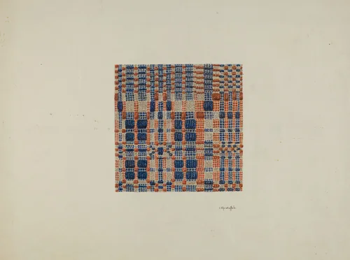 Coverlet by Cornelius Christoffels, index of american design, 1941