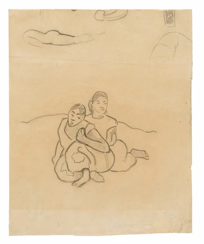 Seated Tahitian Women (related to the painting Nafea faa ipoipo [When Will You Marry?]) and Other Sketches by Paul Gauguin, drawing, 1891-1893
