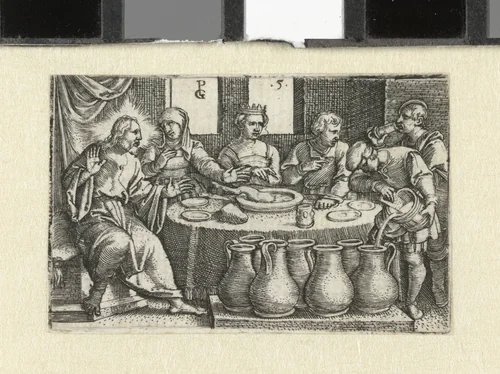 Bruiloft te Kana by Unknown, print, 1534-1535