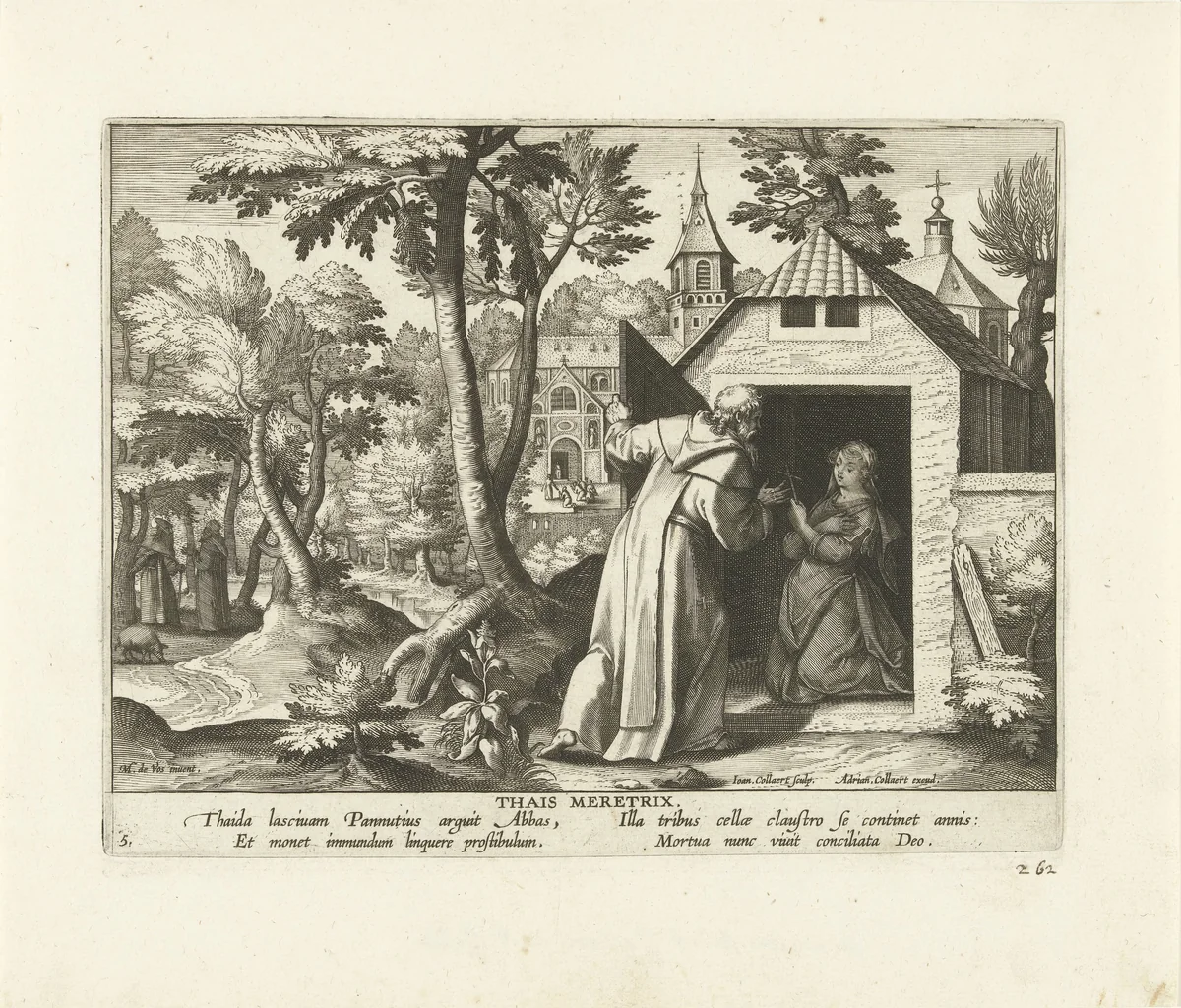 Heilige Thais van Egypte by Unknown, print, 1570-1618