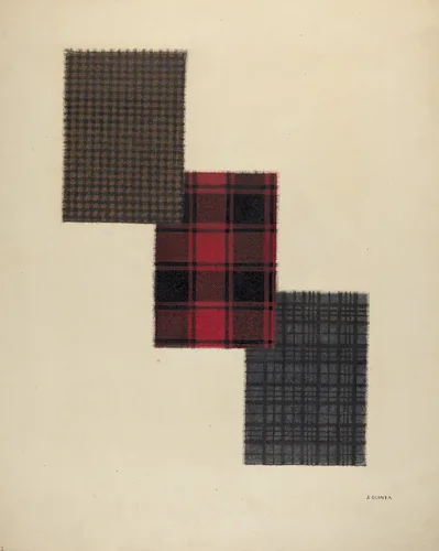 Zoar Cloth Samples by Jerry Guinta, index of american design, 1937