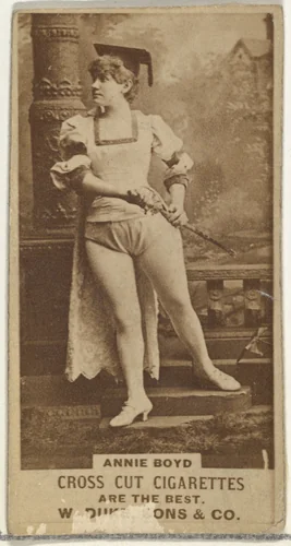 Annie Boyd, from the Actors and Actresses series (N145-3) issued by Duke Sons & Co. to promote Cross Cut Cigarettes by W. Duke, Sons & Co., photograph, 1880-1889