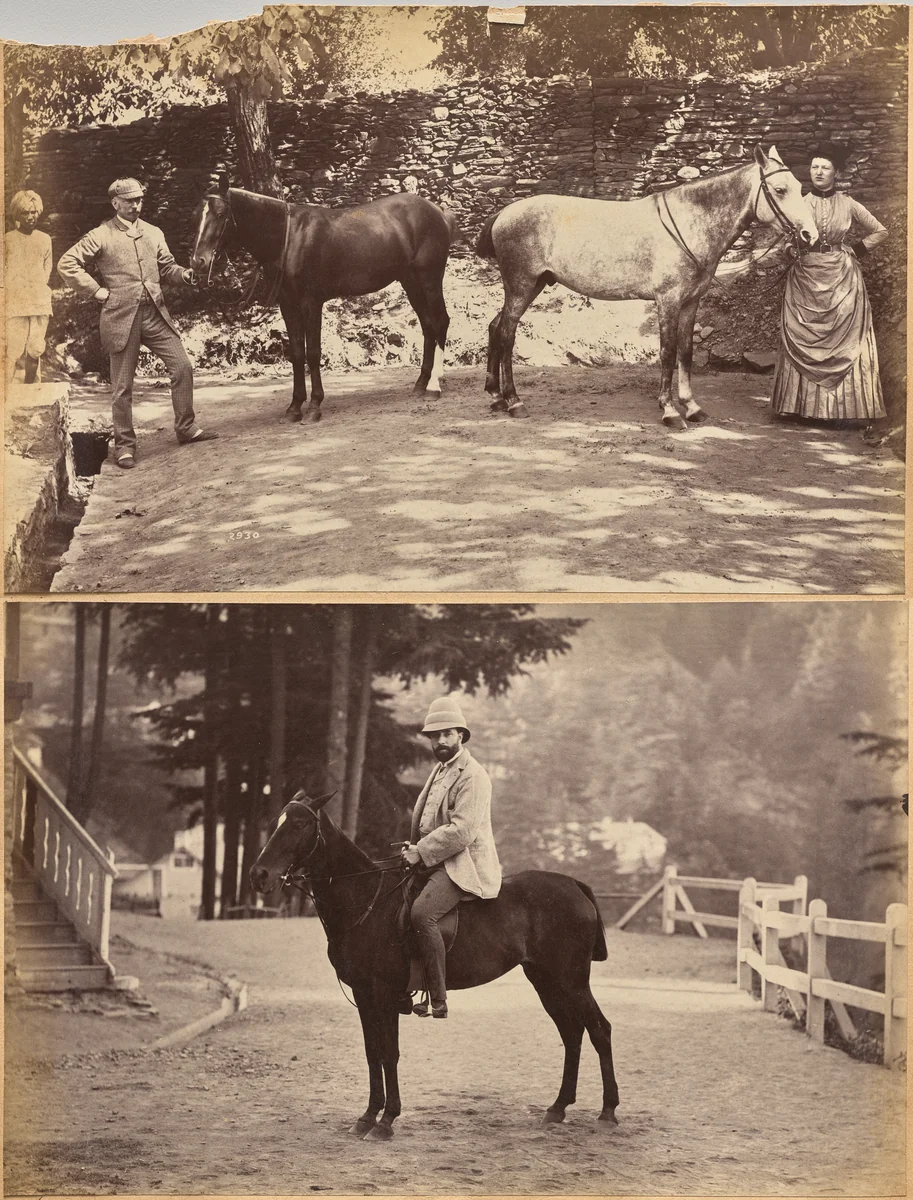 Col. F. G. Oldham (recto, top); Mr. Nowell, Shimla (recto, bottom) by Raja Deen Dayal, photograph, 1877-1892