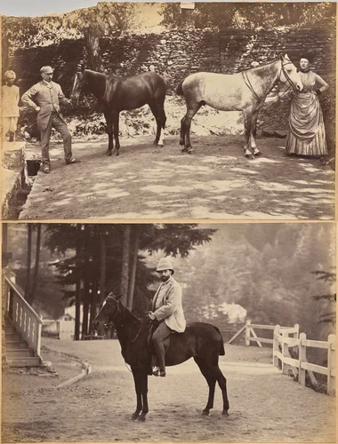 Col. F. G. Oldham (recto, top); Mr. Nowell, Shimla (recto, bottom) by Raja Deen Dayal, photograph, 1877-1892