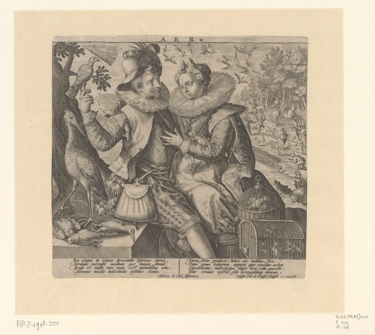 Lucht by Unknown, print, 1580-1588