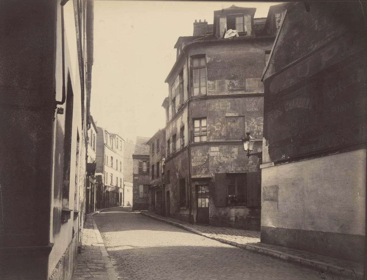 Rue Norvins by Eugène Atget, photograph, 1922