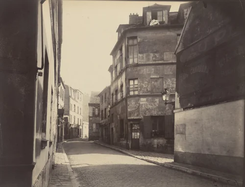 Rue Norvins by Eugène Atget, photograph, 1922