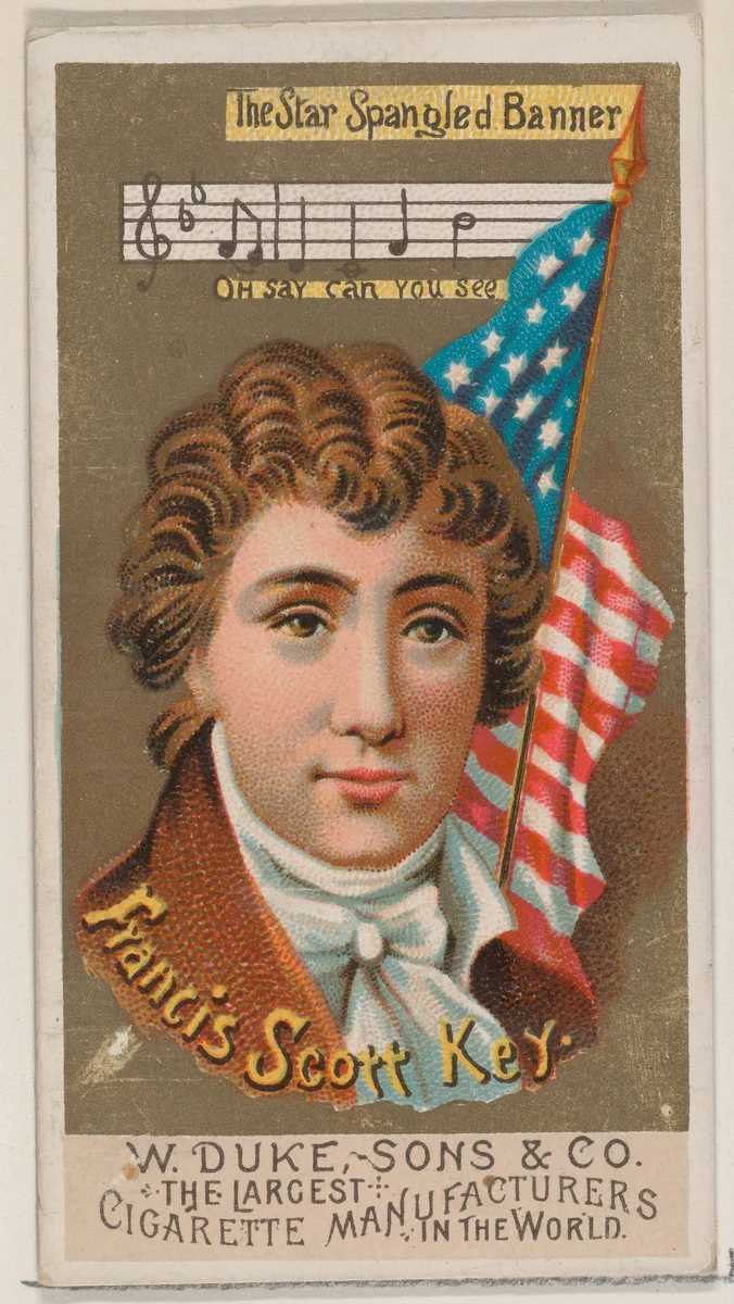 Francis Scott Key, from the series Great Americans (N76) for Duke brand cigarettes by W. Duke, Sons & Co., print, 1888