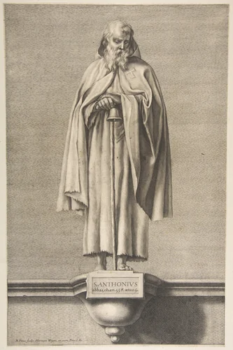St. Anthony by Nicolas Pitau, print, 1620-1953