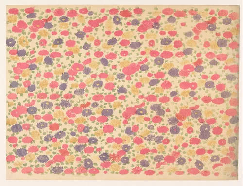 Strooipatroon van bloemen by anonymous, other, 1860-1930