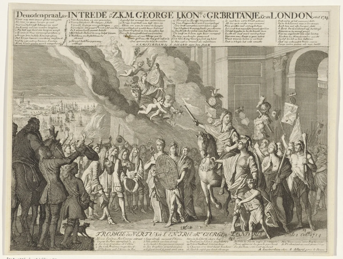 Jongen verlaat het ouderlijk huis by Jan Luyken, print, 1712