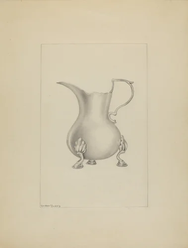 Silver Creamer by Hester Duany, index of american design, 1937