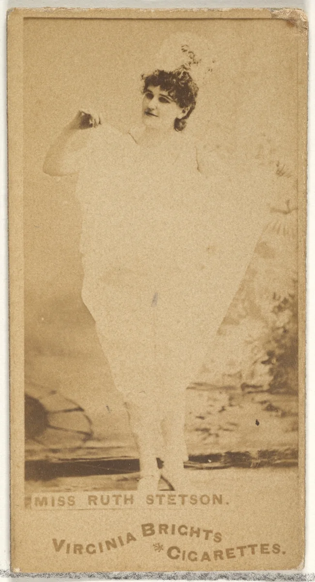Miss Ruth Stetson, from the Actors and Actresses series (N45, Type 1) for Virginia Brights Cigarettes by Allen & Ginter, photograph, 1885-1891