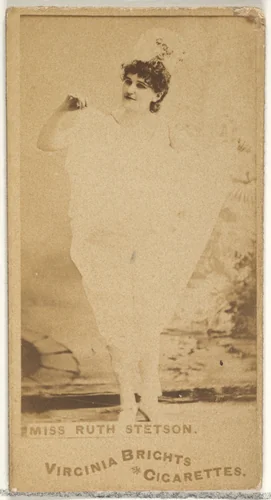 Miss Ruth Stetson, from the Actors and Actresses series (N45, Type 1) for Virginia Brights Cigarettes by Allen & Ginter, photograph, 1885-1891