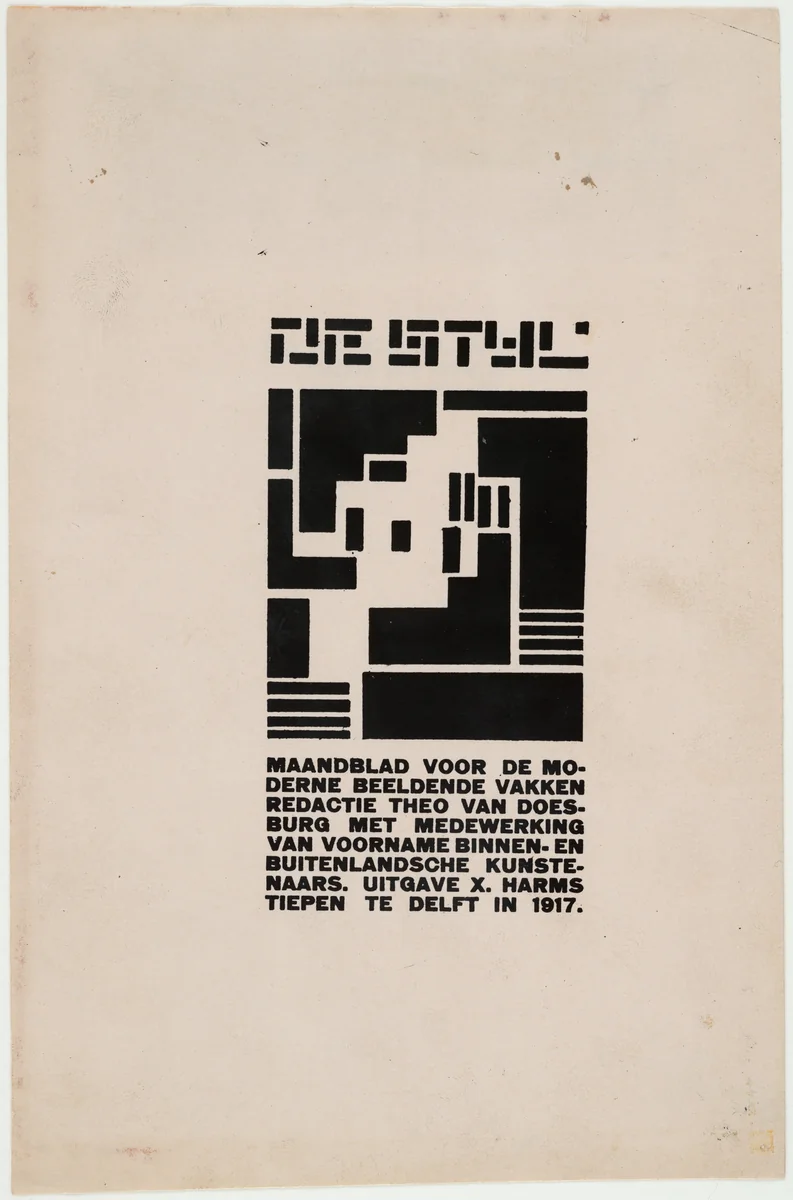 De Stijl by Vilmos Huszár, design, 1917