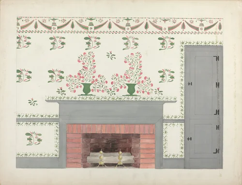 Stencilled Wall by Ray Holden, index of american design, 1936