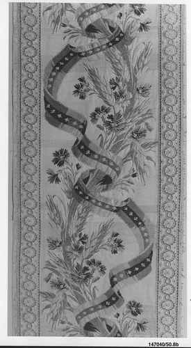 Border of woven silk by Philippe de Lasalle, textile, 1770-1780