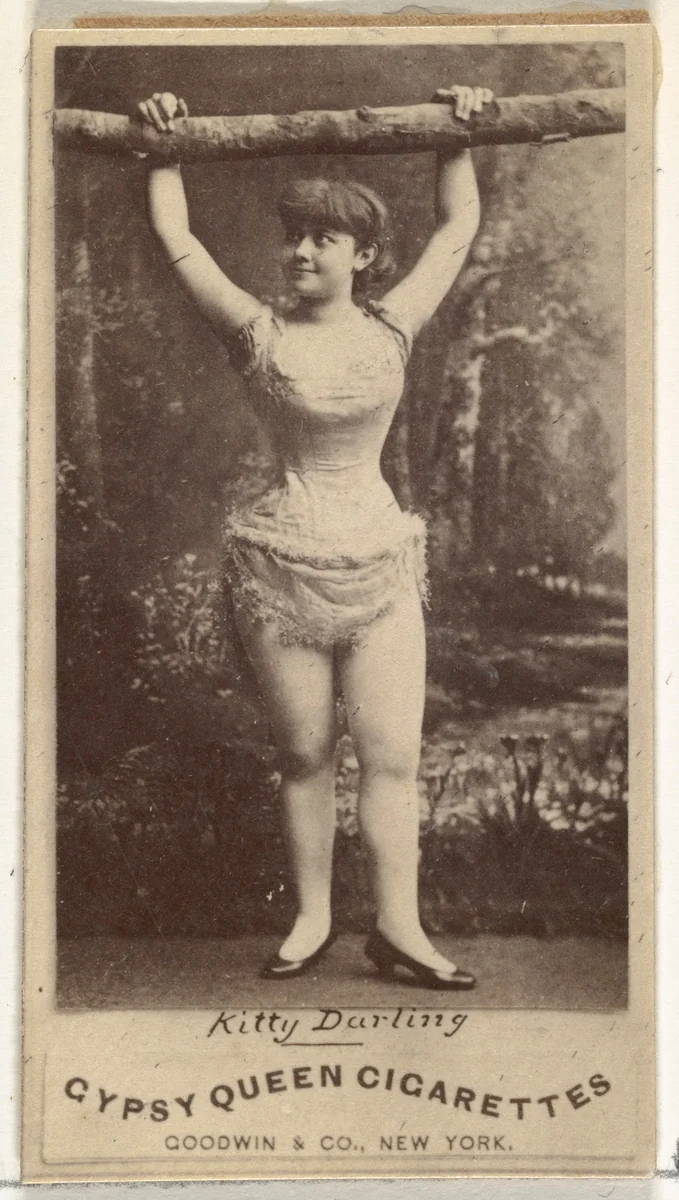 Kitty Darling, from the Actors and Actresses series (N171) for Gypsy Queen Cigarettes by Goodwin & Company, photograph, 1886-1890