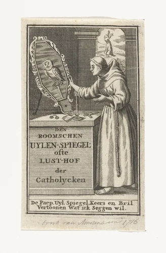 Tweede titelblad voor De Roomse Uilenspiegel by anonymous, print, 1671-1716