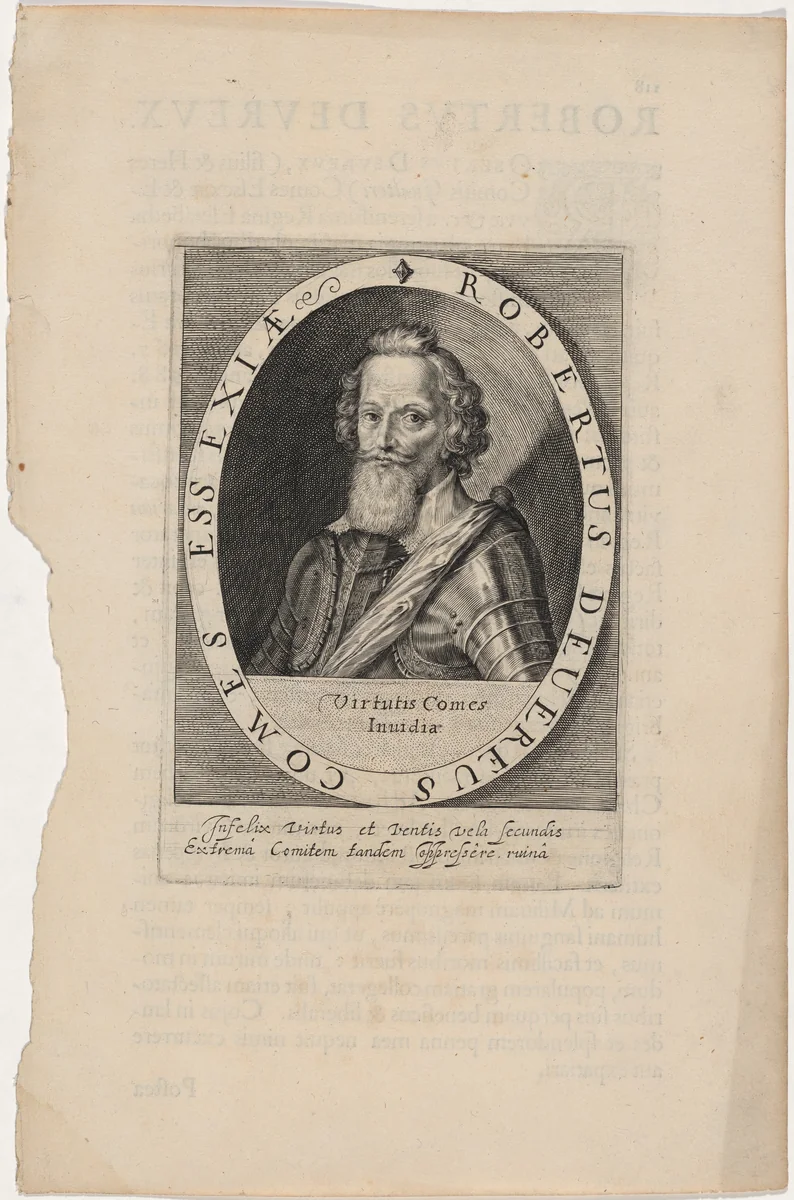 Robert Devereux, Second Earl of Essex by Willem de Passe, print, 1620