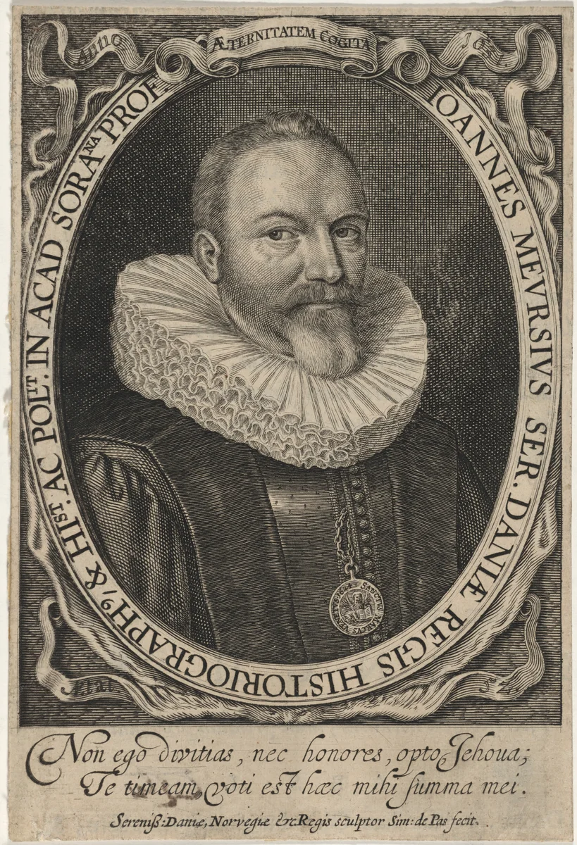 Johannes Meursius, Historian by Simon van de Passe, print, 1631