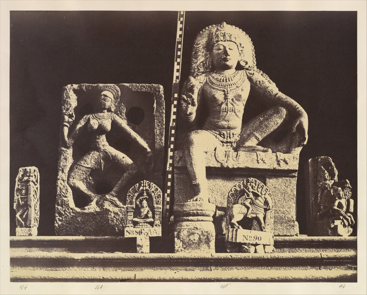 Elliot Marbles and Other Sculpture from the Central Museum Madras: Group 26 by Linnaeus Tripe, photograph, 1858