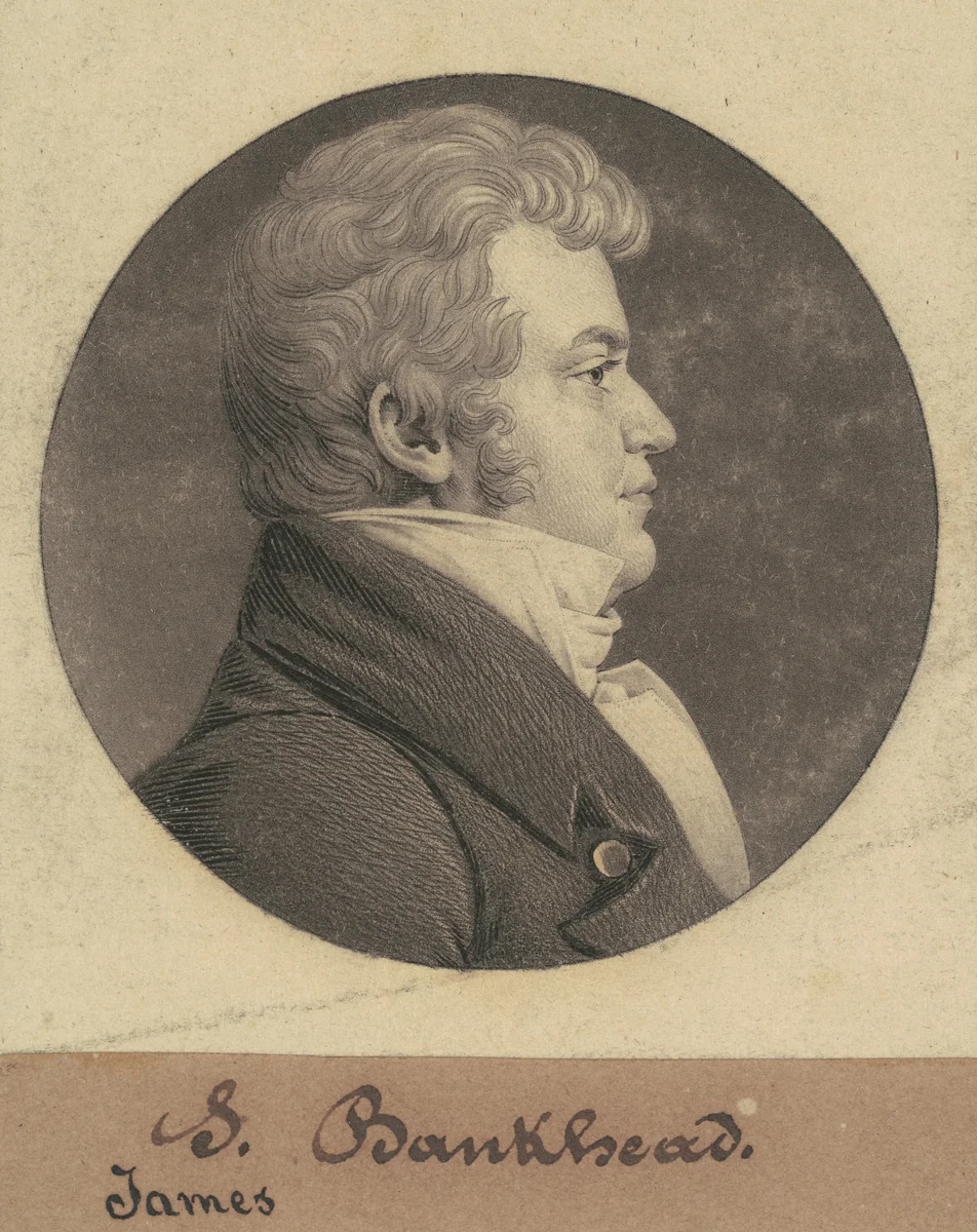 James Bankhead by Charles B. J. Févret de Saint-Mémin, print, 1808